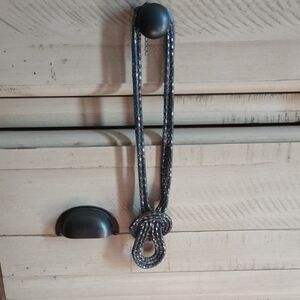 Elegant Black Braided Necklace